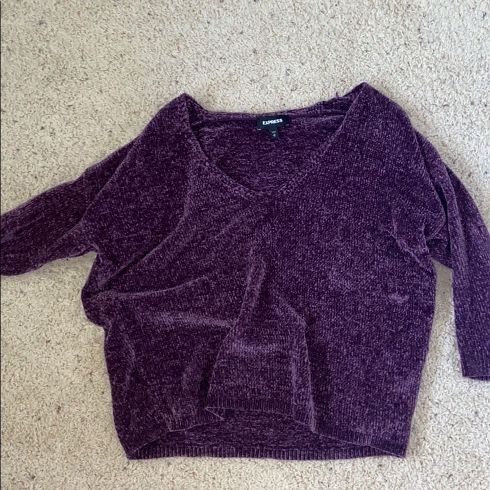 purple sweater!!